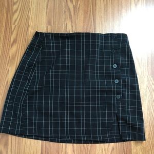 Forever 21 Black Plaid Mini Skirt